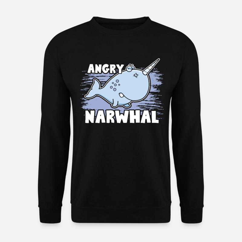 Narwhal Angry Narwhals - Unisex Sweatshirt - black