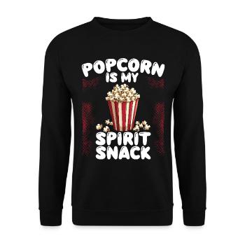 Le maïs soufflé est ma collation spirituelle - Sweat-shirt Unisexe - noir - Devant - Alina (178cm) & Michal (187cm)