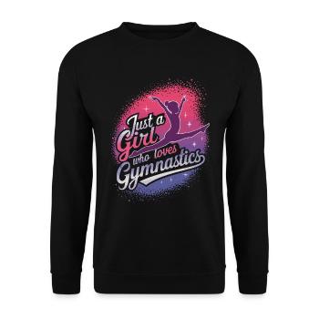 Just a Girl Who Loves Gymnastics - Unisex Sweatshirt - black - Front - Alina (178cm) & Michal (187cm)