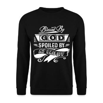 Bailiff Spoiled By My Bailiff - Unisex Sweatshirt - black - Front - Alina (178cm) & Michal (187cm)