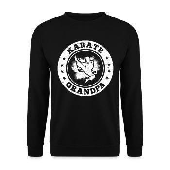 Karaté Grand-père Karaté Combattant - Sweat-shirt Unisexe - noir - Devant - Alina (178cm) & Michal (187cm)