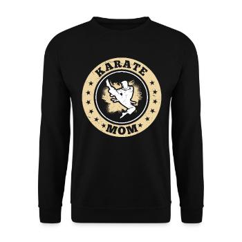 Combat Karaté Maman Karaté Combattante - Sweat-shirt Unisexe - noir - Devant - Alina (178cm) & Michal (187cm)