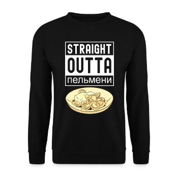 Pelmeni Cuisine russe - Sweat-shirt Unisexe - noir - Devant - Alina (178cm) & Michal (187cm)