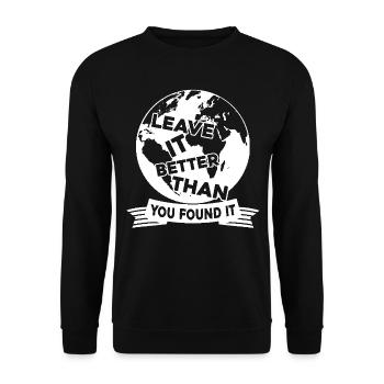 Earth Day Make Earth Better - Unisex Sweatshirt - black - Front - Alina (178cm) & Michal (187cm)