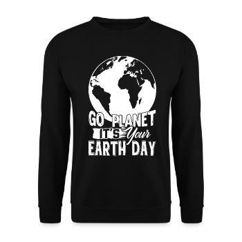Earth Day It's Your Earth Day - Unisex Sweatshirt - black - Front - Alina (178cm) & Michal (187cm)