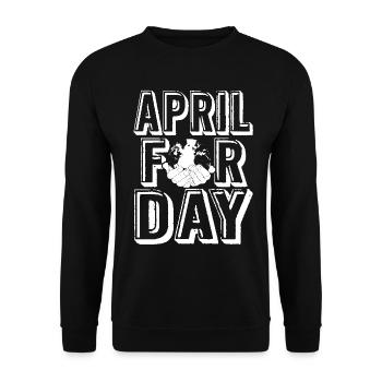 Earth Day April For Earth Day - Unisex Sweatshirt - black - Front - Alina (178cm) & Michal (187cm)
