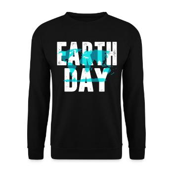 Earth Day Save The Earth - Unisex Sweatshirt - black - Front - Alina (178cm) & Michal (187cm)