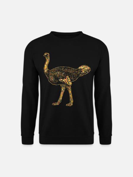 Ostrich Geometric - Unisex Sweatshirt - black