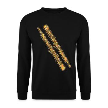 Oboe Geometric - Unisex Sweatshirt - black - Front - Alina (178cm) & Michal (187cm)