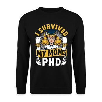 Abschluss der Doktorarbeit Doktortitel Promotion - Unisex Pullover - Schwarz - Vorne - Alina (178cm) & Michal (187cm)