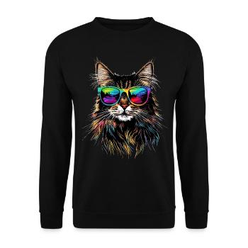 Cat Norwegian Forest Cat Norwegian Forest Cats - Unisex Sweatshirt - black - Front - Alina (178cm) & Michal (187cm)