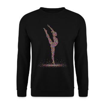 Gymnastique Gymnastique Gymnaste Acrobatie - Sweat-shirt Unisexe - noir - Devant - Alina (178cm) & Michal (187cm)