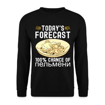 Pelmeni Russian Cuisine - Unisex Sweatshirt - black - Front - Alina (178cm) & Michal (187cm)