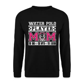 Water Polo Player Mom The Idol Loves Swimming - Unisex Sweatshirt - black - Front - Alina (178cm) & Michal (187cm)
