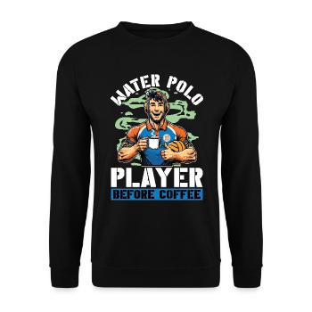 Joueur de water-polo avant d’amer de café pour les sports d’équipe - Sweat-shirt Unisexe - noir - Devant - Alina (178cm) & Michal (187cm)