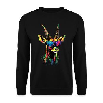 Antelope, Kudu, Gazelle, Africa, Serengeti, Antelope - Unisex Sweatshirt - black - Front - Alina (178cm) & Michal (187cm)