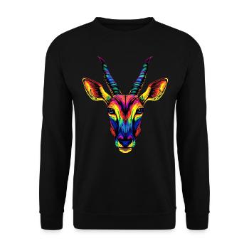 Antelope, Kudu, Gazelle, Africa, Serengeti, Antelope - Unisex Sweatshirt - black - Front - Alina (178cm) & Michal (187cm)
