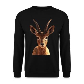 Antelope, Kudu, Gazelle, Africa, Serengeti, Antelope - Unisex Sweatshirt - black - Front - Alina (178cm) & Michal (187cm)