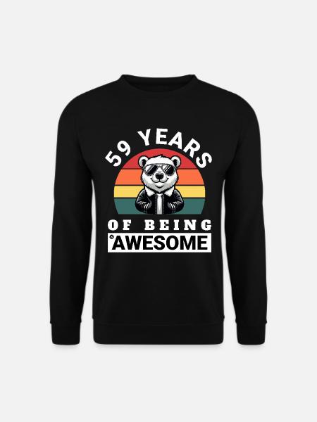 59 Years of Being Awesome Geburtstag Geschenkidee - Unisex Pullover - Schwarz
