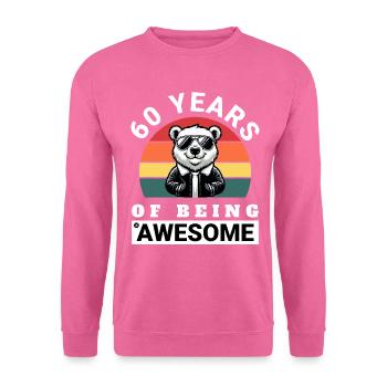 60 Years of Being Awesome Geburtstag Geschenkidee - Unisex Pullover - Pink - Vorne
