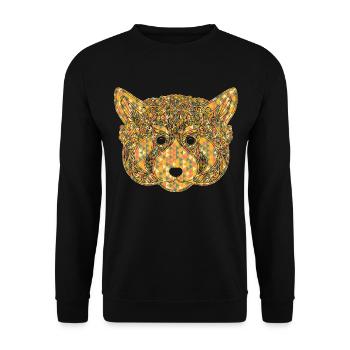 Red Panda Geometric - Unisex Sweatshirt - black - Front - Alina (178cm) & Michal (187cm)