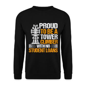 Industriekletterer Tower Climber Industrieklettern - Unisex Pullover - Schwarz - Vorne - Alina (178cm) & Michal (187cm)