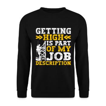 Industrial Climbers Tower Climbers Industrial Climbing - Unisex Sweatshirt - black - Front - Alina (178cm) & Michal (187cm)