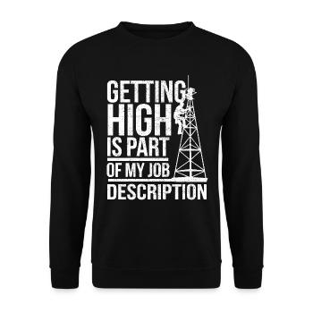 Industriekletterer Tower Climber Industrieklettern - Unisex Pullover - Schwarz - Vorne - Alina (178cm) & Michal (187cm)