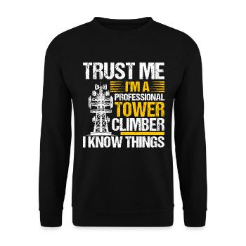 Industrial Climbers Tower Climbers Industrial Climbing - Unisex Sweatshirt - black - Front - Alina (178cm) & Michal (187cm)