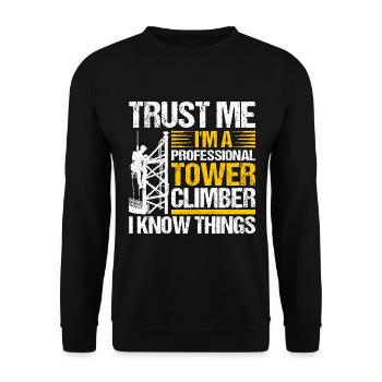 Industrial Climbers Tower Climbers Industrial Climbing - Unisex Sweatshirt - black - Front - Alina (178cm) & Michal (187cm)