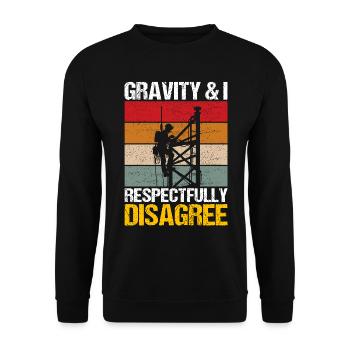 Industrial Climbers Tower Climbers Industrial Climbing - Unisex Sweatshirt - black - Front - Alina (178cm) & Michal (187cm)