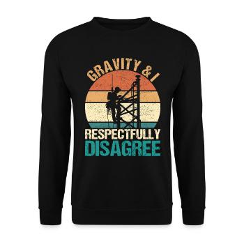 Industrial Climbers Tower Climbers Industrial Climbing - Unisex Sweatshirt - black - Front - Alina (178cm) & Michal (187cm)