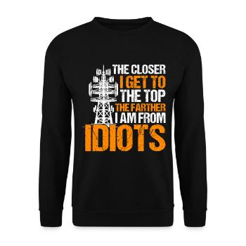 Industriekletterer Tower Climber Industrieklettern - Unisex Pullover - Schwarz - Vorne - Alina (178cm) & Michal (187cm)