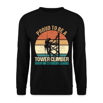 Industriekletterer Tower Climber Industrieklettern - Unisex Pullover - Schwarz - Vorne - Alina (178cm) & Michal (187cm)