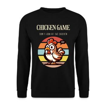 The Chicken Game Funny Farm - Unisex Pullover - Schwarz - Vorne - Alina (178cm) & Michal (187cm)