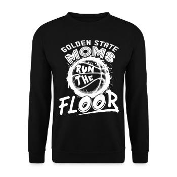Baseball Baseball Golden State Moms Run The Floor - Unisex Sweatshirt - black - Front - Alina (178cm) & Michal (187cm)