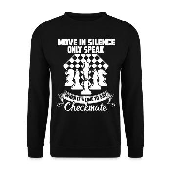 Chess Chess Game Move In Silence - Unisex Sweatshirt - black - Front - Alina (178cm) & Michal (187cm)