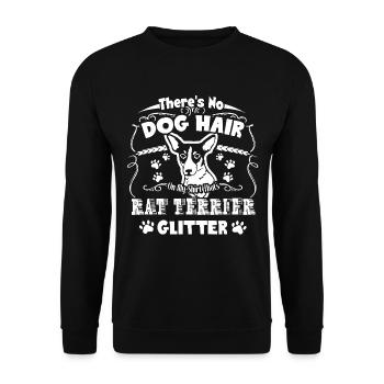 That's Rat Terrier Glitter - Unisex Sweatshirt - black - Front - Alina (178cm) & Michal (187cm)