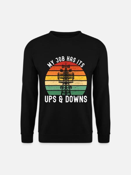 Industriekletterer Tower Climber Industrieklettern - Unisex Pullover - Schwarz