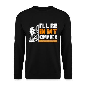Industriekletterer Tower Climber Industrieklettern - Unisex Pullover - Schwarz - Vorne - Alina (178cm) & Michal (187cm)