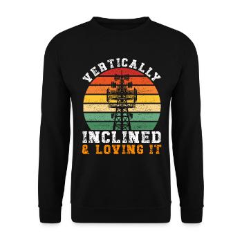 Industriekletterer Tower Climber Industrieklettern - Unisex Pullover - Schwarz - Vorne - Alina (178cm) & Michal (187cm)