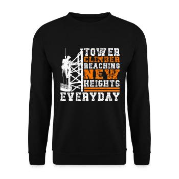 Industriekletterer Tower Climber Industrieklettern - Unisex Pullover - Schwarz - Vorne - Alina (178cm) & Michal (187cm)