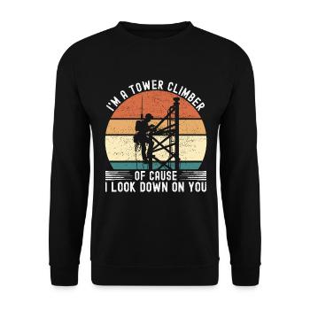 Industrial Climbers Tower Climbers Industrial Climbing - Unisex Sweatshirt - black - Front - Alina (178cm) & Michal (187cm)
