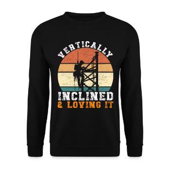 Industriekletterer Tower Climber Industrieklettern - Unisex Pullover - Schwarz - Vorne - Alina (178cm) & Michal (187cm)