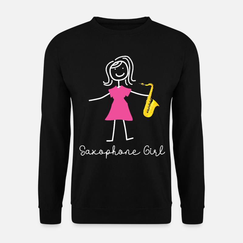 Saxophone Saxophone Girl - Unisex Pullover - Schwarz
