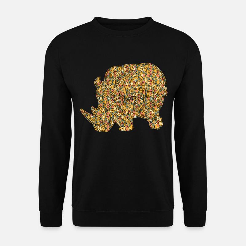 Rhinoceros Geometric - Unisex Sweatshirt - black