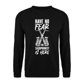 Les saxophones n’ont pas peur de la - Sweat-shirt Unisexe - noir - Devant - Alina (178cm) & Michal (187cm)