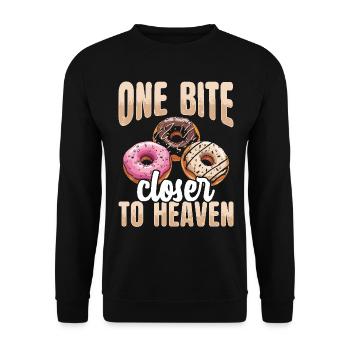 Donuts Donut - Unisex Pullover - Schwarz - Vorne - Alina (178cm) & Michal (187cm)