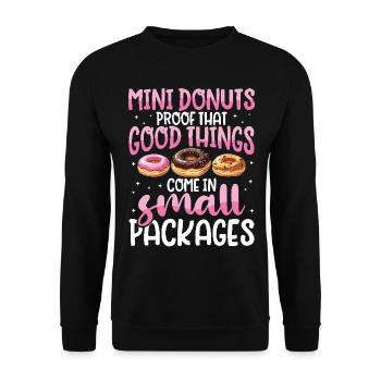 Donuts Donut - Unisex Pullover - Schwarz - Vorne - Alina (178cm) & Michal (187cm)