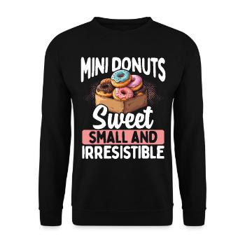 Donuts Donut - Unisex Pullover - Schwarz - Vorne - Alina (178cm) & Michal (187cm)
